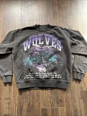 Brand New Darc Sport “WOLVES” Ohana Collection Graphic Crewneck Sweater